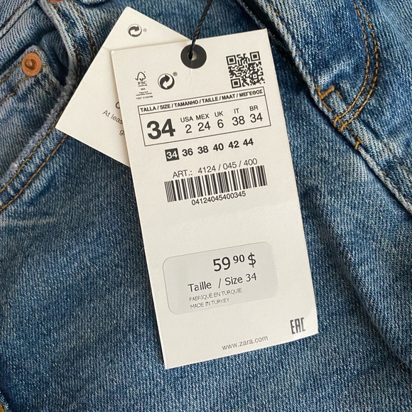 The 80's skinny in bering blue, US 2 from Zara - Picture 3 of 5